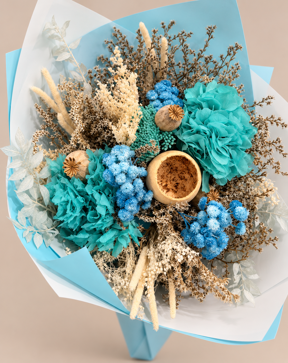 Bouquet preservado Océano Eterno