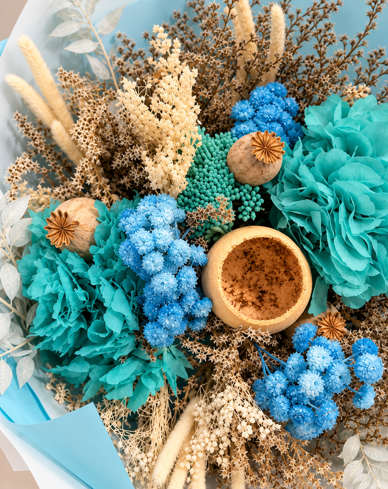 Bouquet preservado Océano Eterno