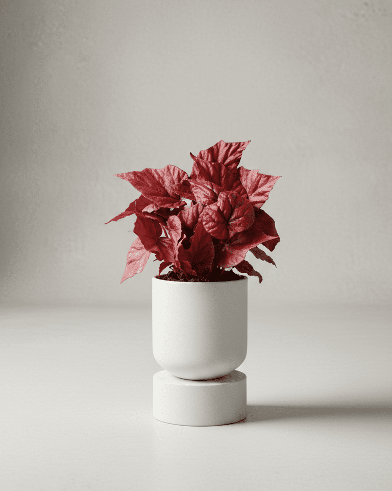 Begonia rex · Hoja roja