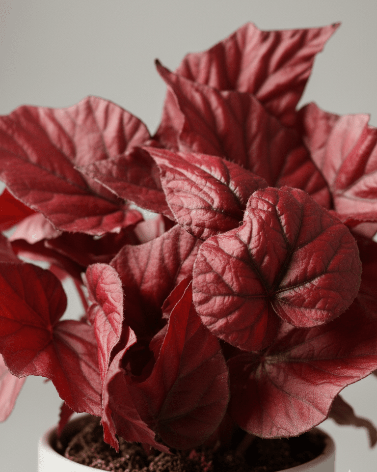 Begonia rex · Hoja roja