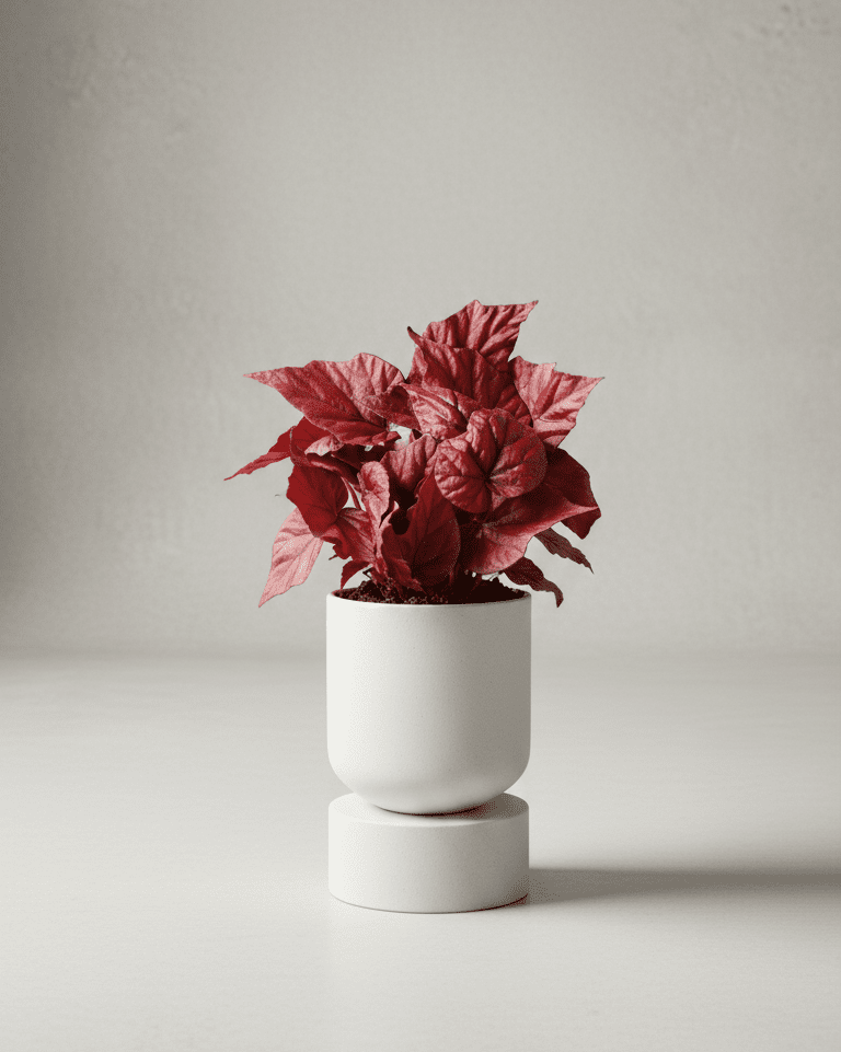 Begonia rex · Hoja roja