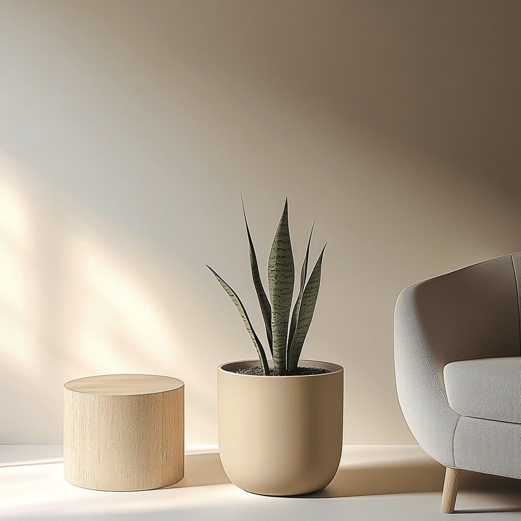 Maceta Beige Minimalista - Napuplant