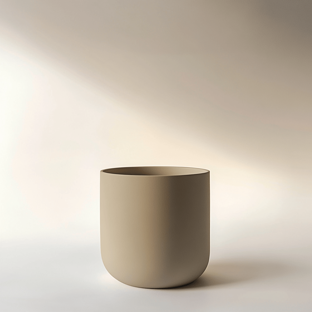 Maceta Beige Minimalista - Napuplant